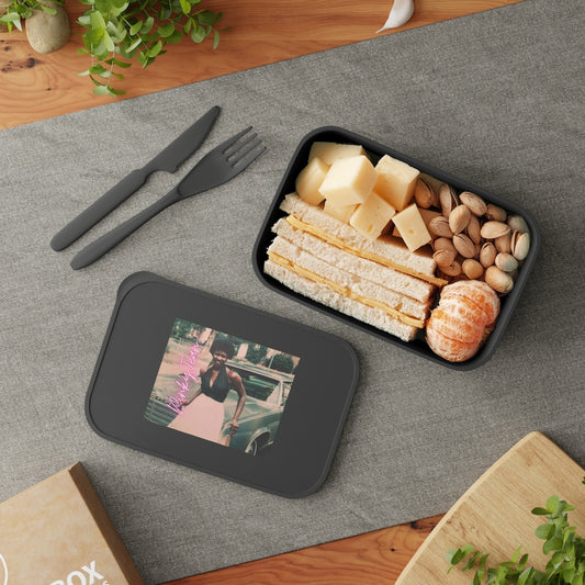 PLA Bento Box with Band and Utensils