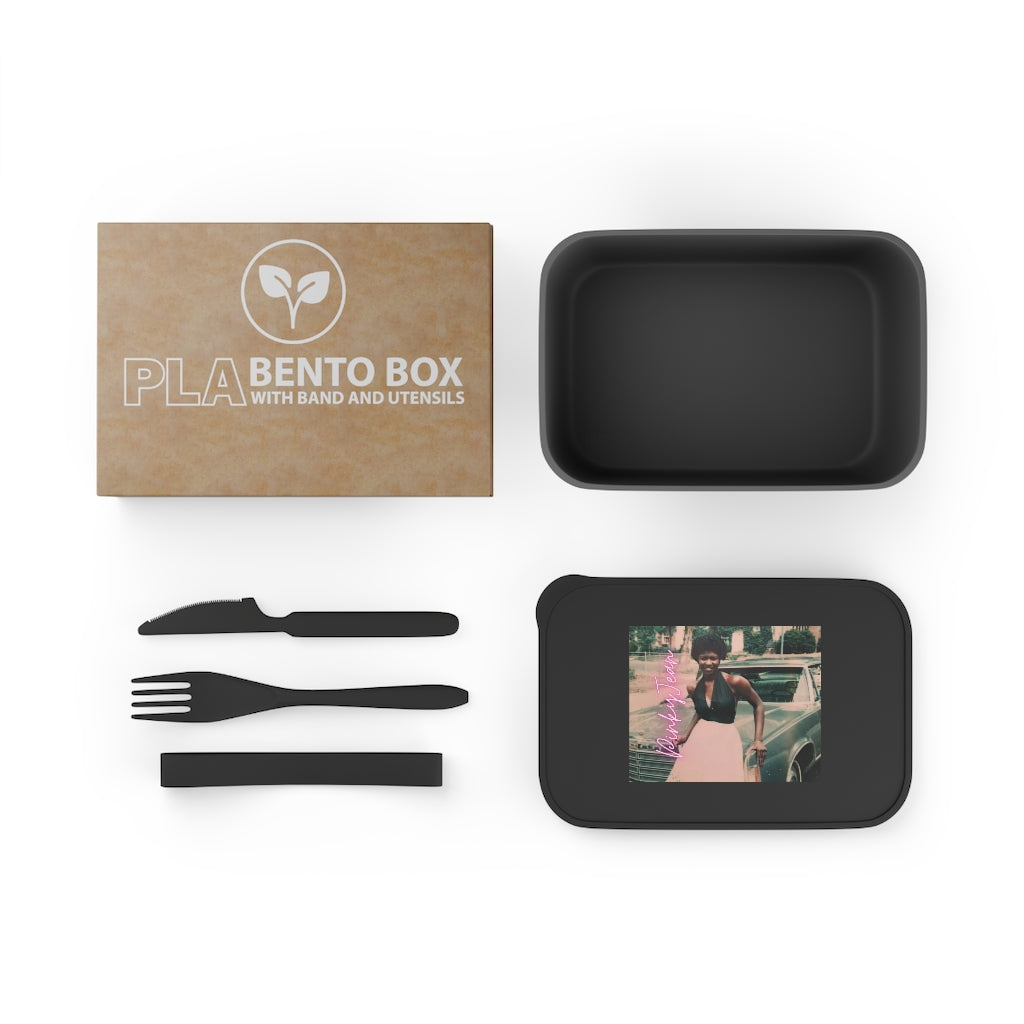 PLA Bento Box with Band and Utensils